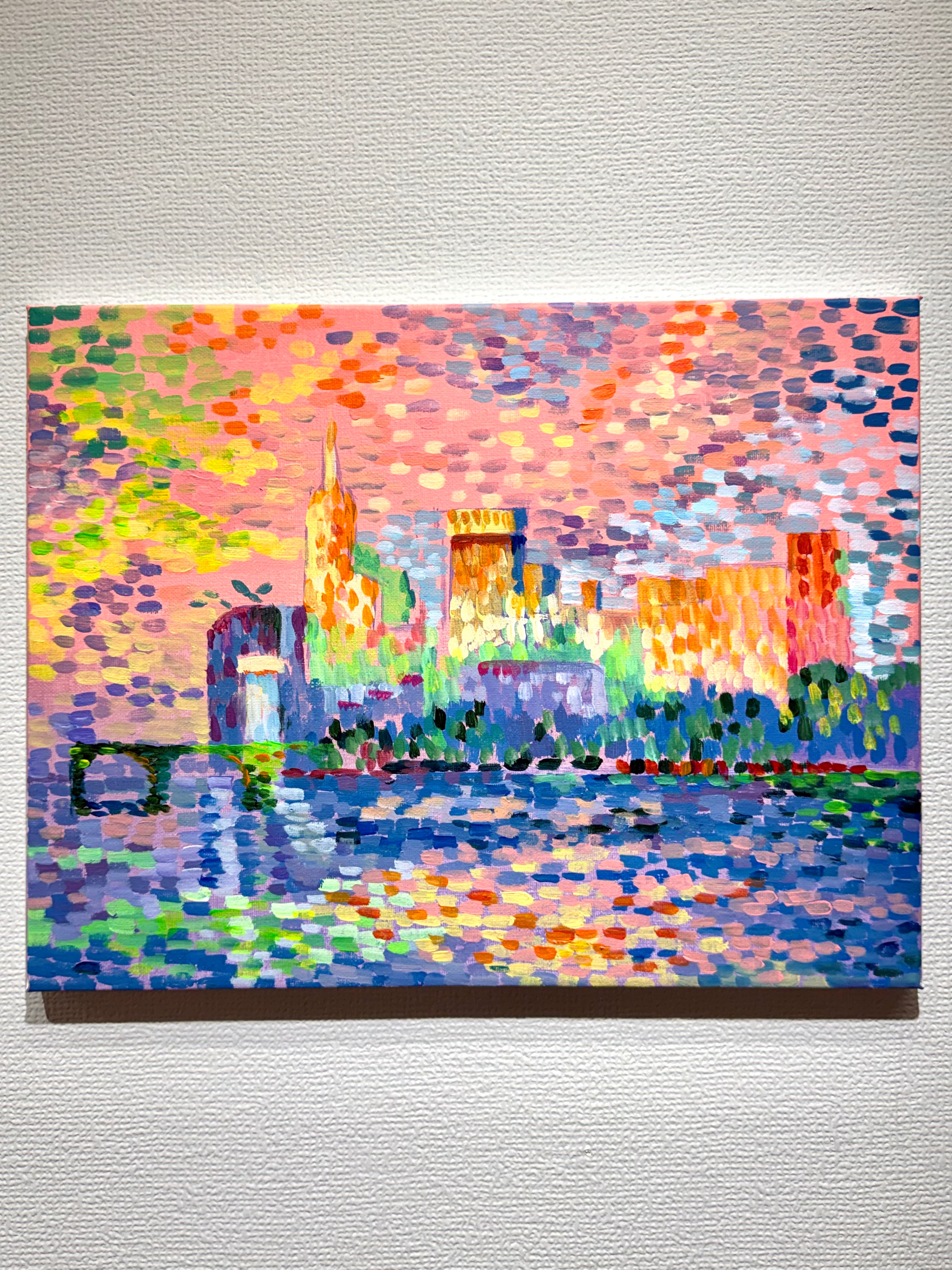 ポールシニャックの点描画 アヴィニョンの城 ×art かけるアート体験