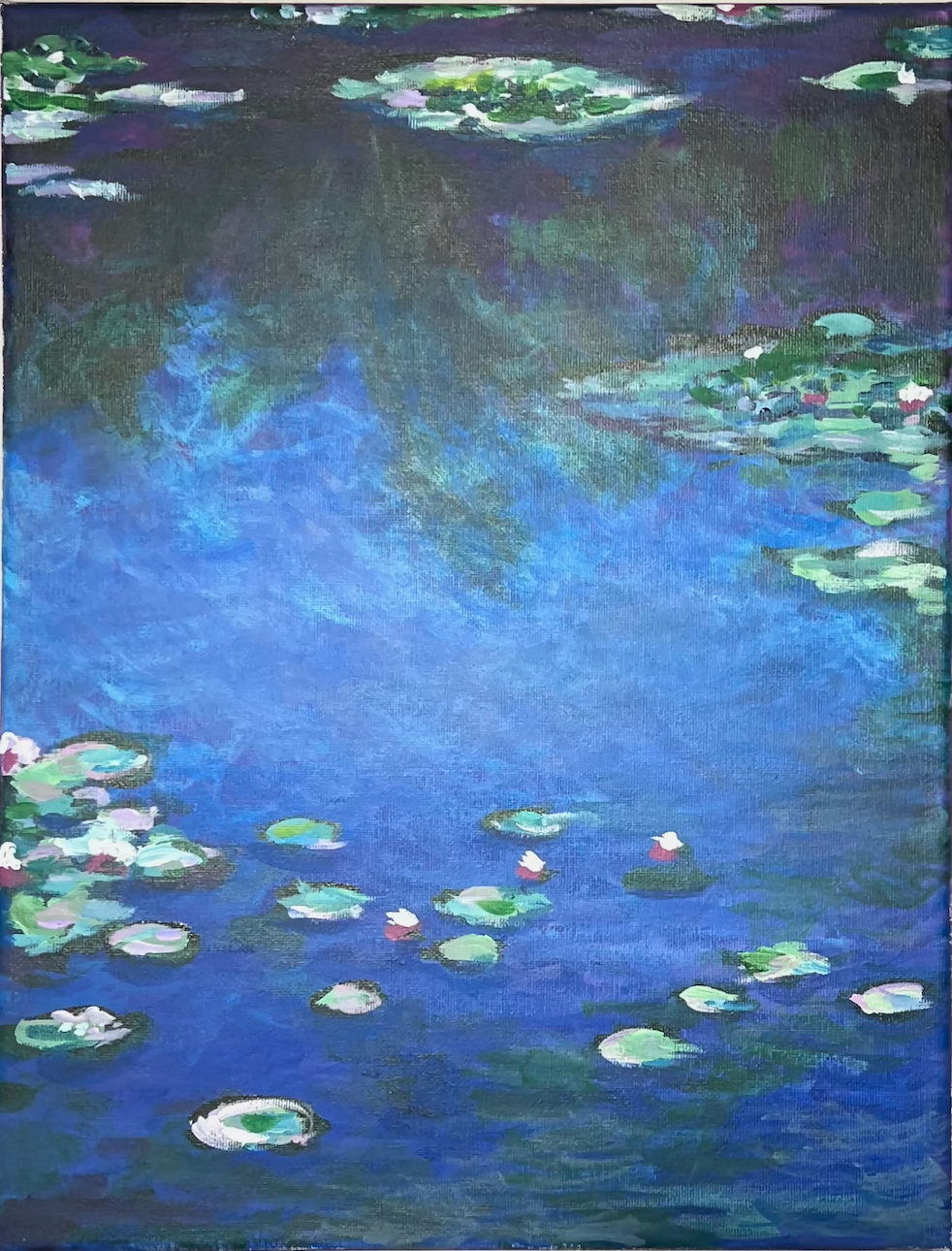 光の粒を描く モネの睡蓮の池